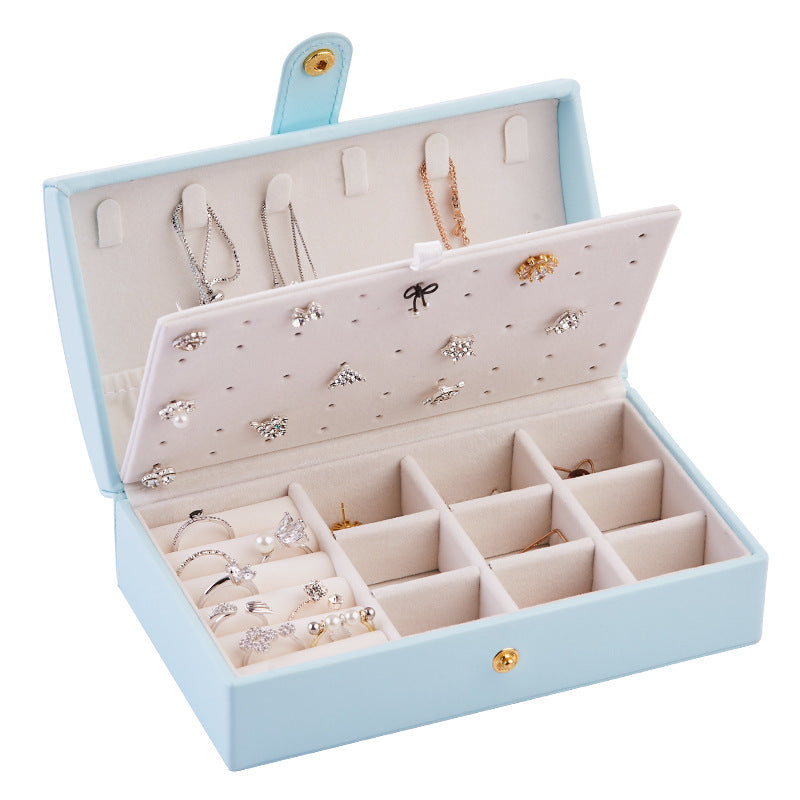 MAGNIFIQUE COFFRET À BIJOUX PORTABLE EN CUIR PU