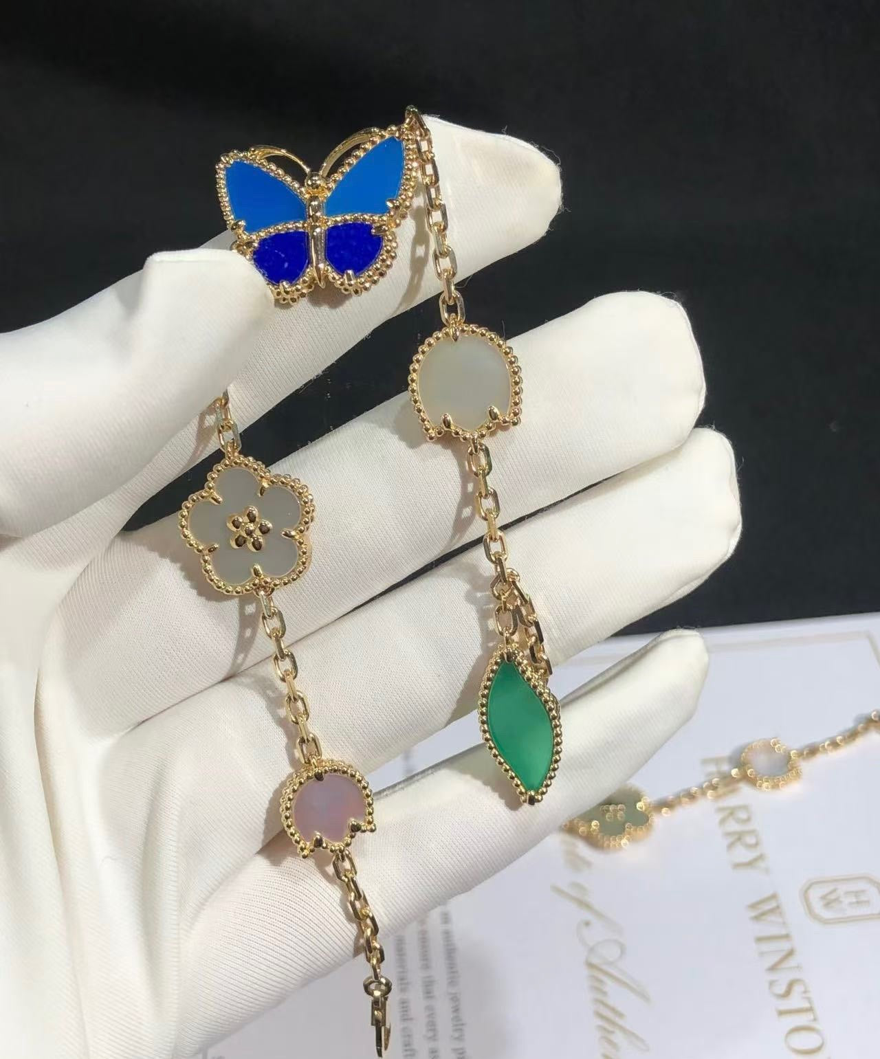 [Lumi Jewels]BRACELET 5 MOTIFS PAPILLON CHANCEUX PRINTANIER