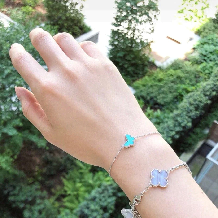 [Lumi Jewels]BUTTERFLY TURQUOISE BUTTERFLY BRACELET SILVER