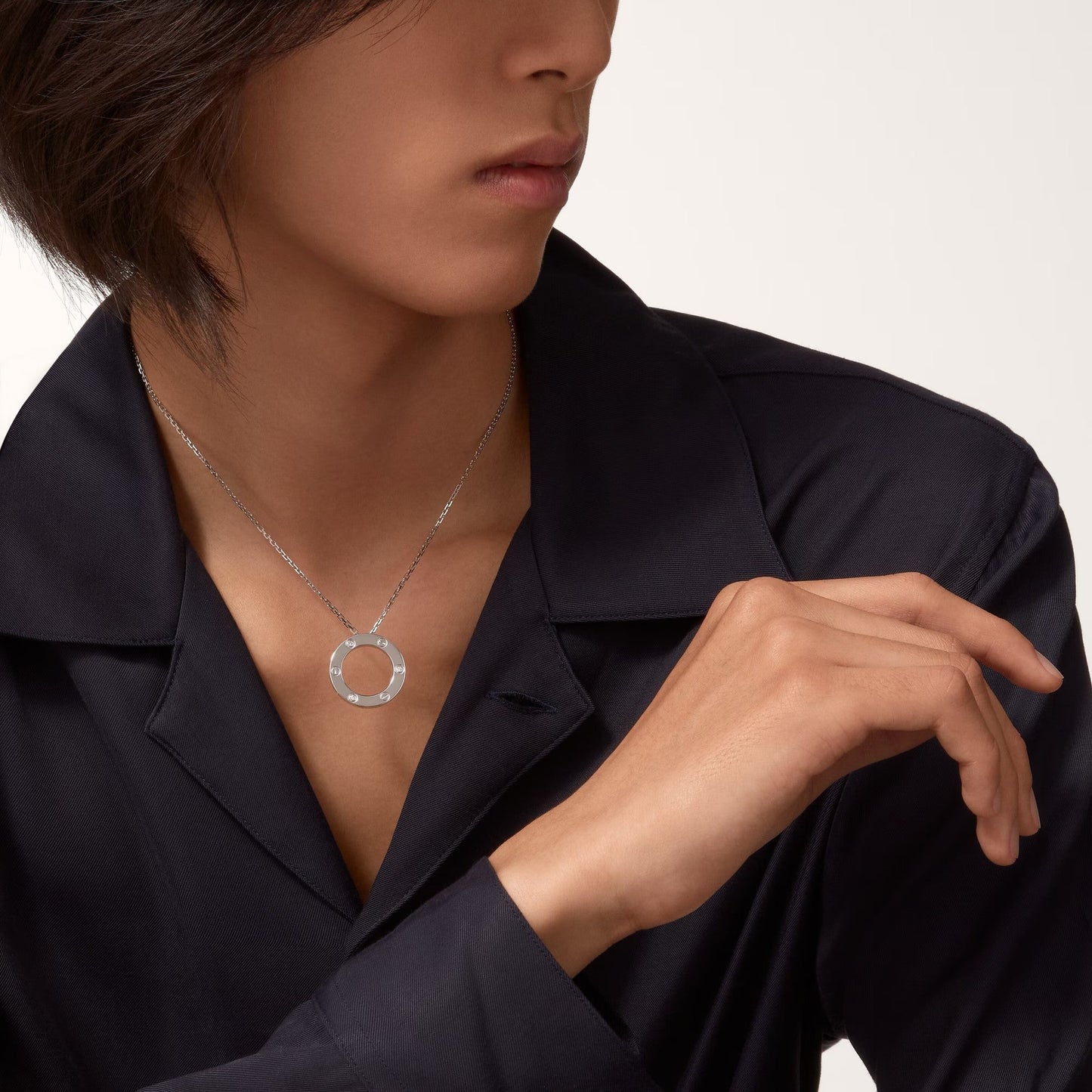 [Lumi Jewelery]LOVE NECKLACE 16MM 3 DIAMONDS