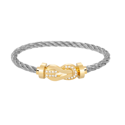 [Lumi Jewels]CHANCE LARGE 8 FIGURE BUCKLE HALF DIAMOND BRACELET GOLD