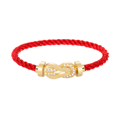 [Lumi Jewels]CHANCE LARGE 8 FIGURE BUCKLE HALF DIAMOND BRACELET GOLD