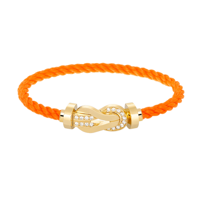 [Lumi Jewels]CHANCE LARGE 8 FIGURE BUCKLE HALF DIAMOND BRACELET GOLD