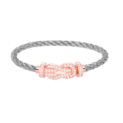 [Lumi Jewels]CHANCE LARGE 8 FIGURE BUCKLE FULL DIAMOND BRACELET ROSE GOLD