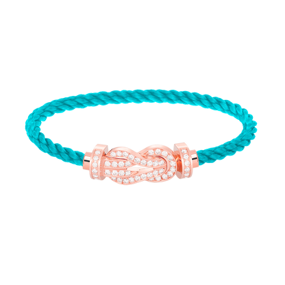 [Lumi Jewels]CHANCE LARGE 8 FIGURE BUCKLE FULL DIAMOND BRACELET ROSE GOLD
