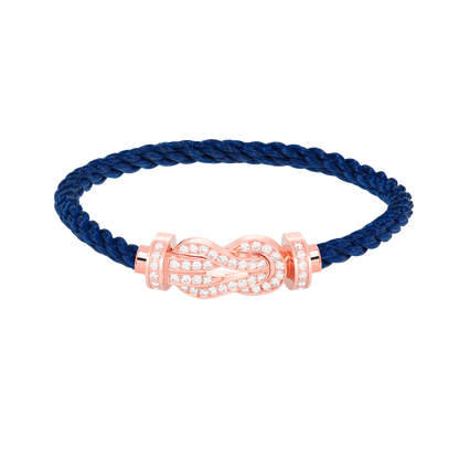 [Lumi Jewels]CHANCE LARGE 8 FIGURE BUCKLE FULL DIAMOND BRACELET ROSE GOLD