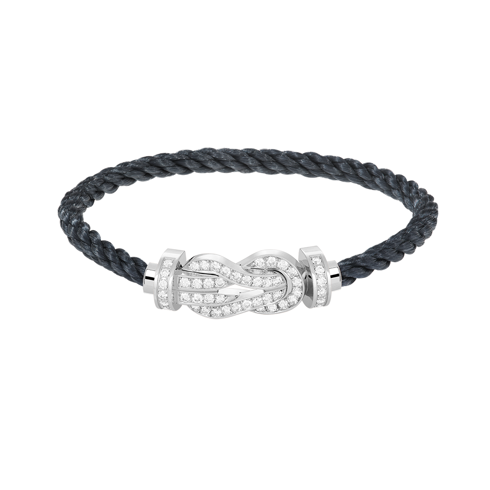 [Lumi Jewels]CHANCE LARGE 8 FIGURE BUCKLE FULL DIAMOND BRACELET SILVER
