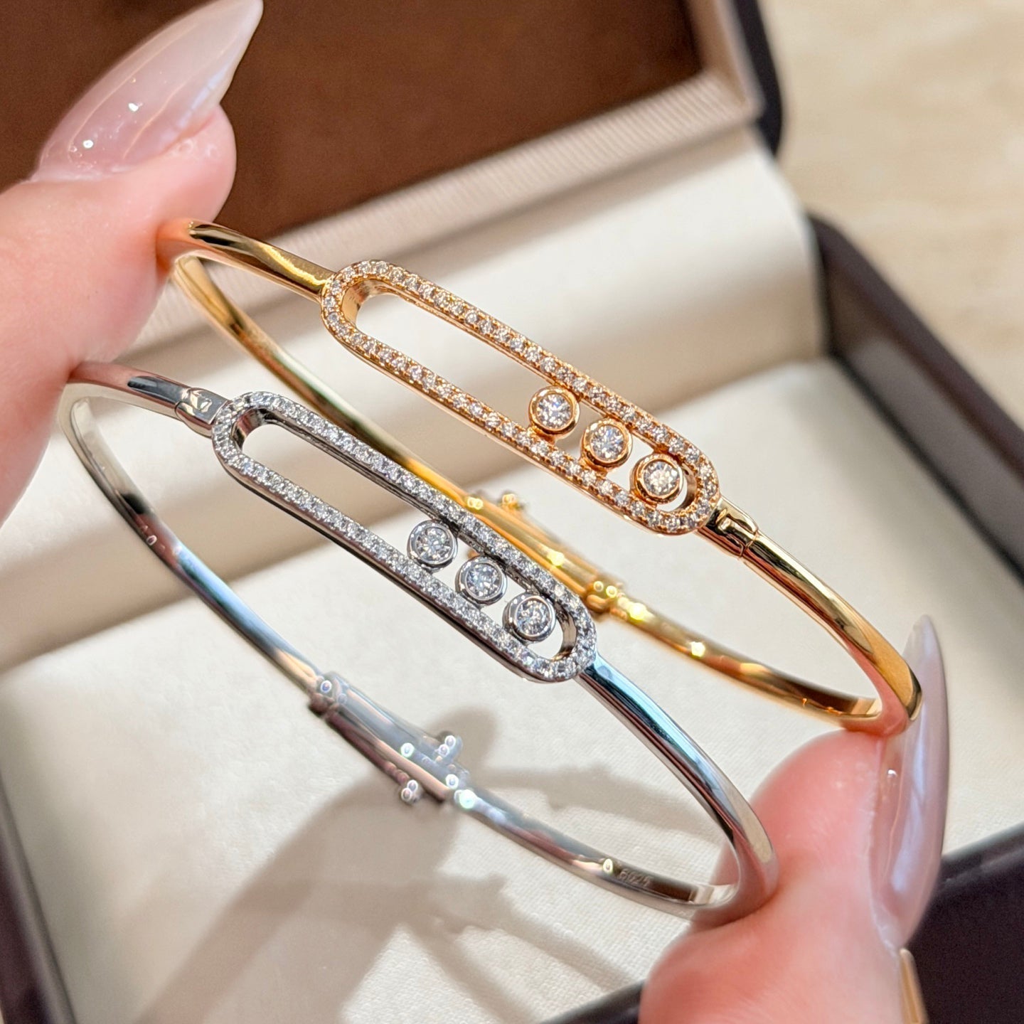 [Lumi]Move Pav茅 Diamond Bangle Bracelet M