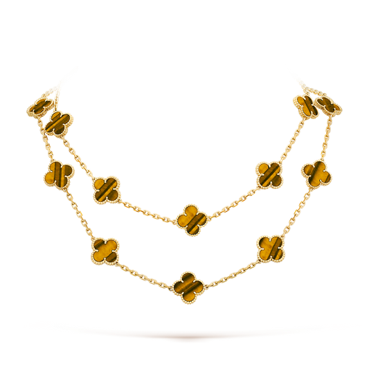 [Lumi Jewels]CLOVER 20 MOTIFS TIGER EYE ROSE GOLD
