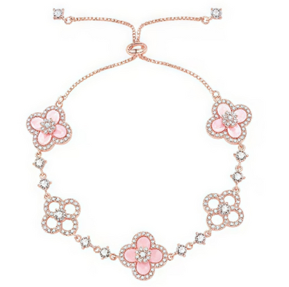 [Lumi Jewels]BRACELET TRÈFLE 5 MOTIFS ROSE BLEU ROUGE BLANC