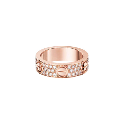 [Lumi Jewelery]LOVE RING 5.5MM DIAMONDS PAVED