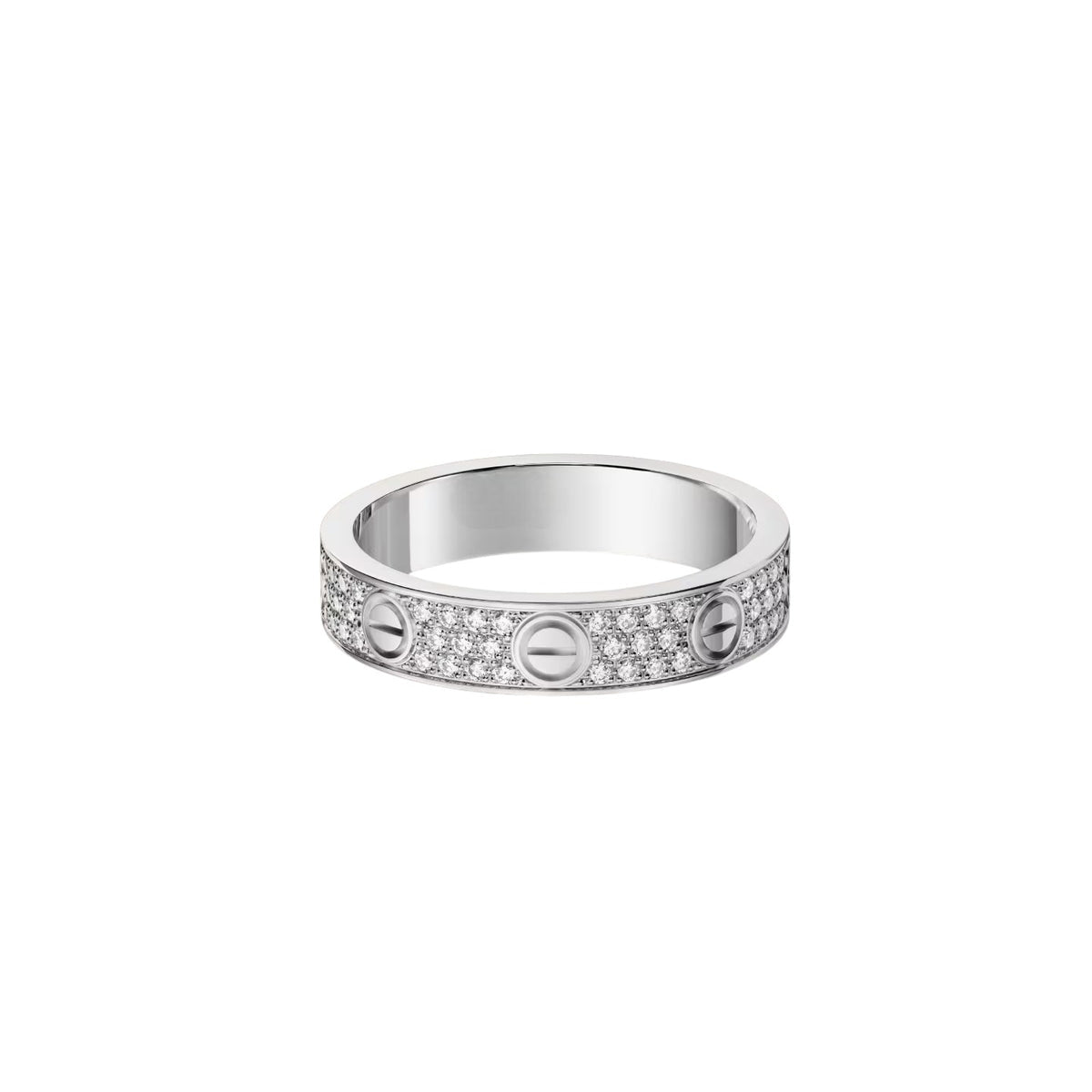 [Lumi Jewelery]LOVE RING 4.0MM DIAMOND PAVED