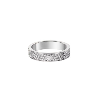 [Lumi Jewelery]LOVE RING 4.0MM DIAMOND PAVED
