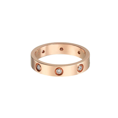 [Lumi Jewelery]LOVE 4MM 8 DIAMOND RING