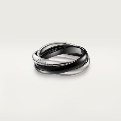 [Lumi Jewelery]TRINITY 3.2MM RING BLACK CERAMIC
