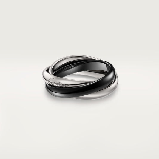 [Lumi Jewelery]TRINITY 3.2MM RING BLACK CERAMIC