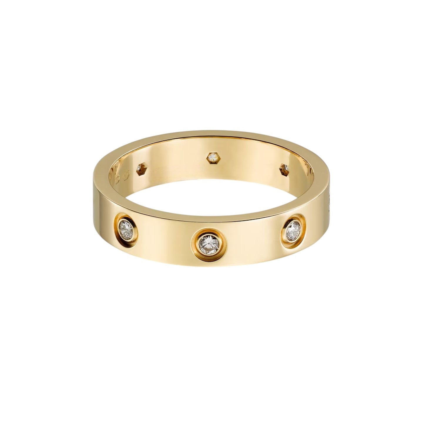[Lumi Jewelery]LOVE 4MM 8 DIAMOND RING