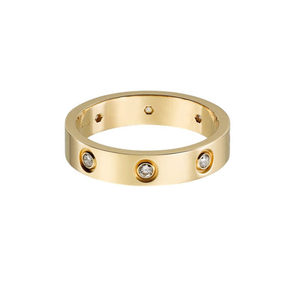[Lumi Jewelery]LOVE 4MM 8 DIAMOND RING