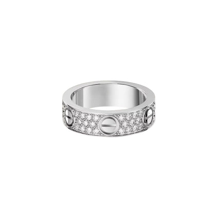 [Lumi Jewelery]LOVE RING 5.5MM DIAMONDS PAVED