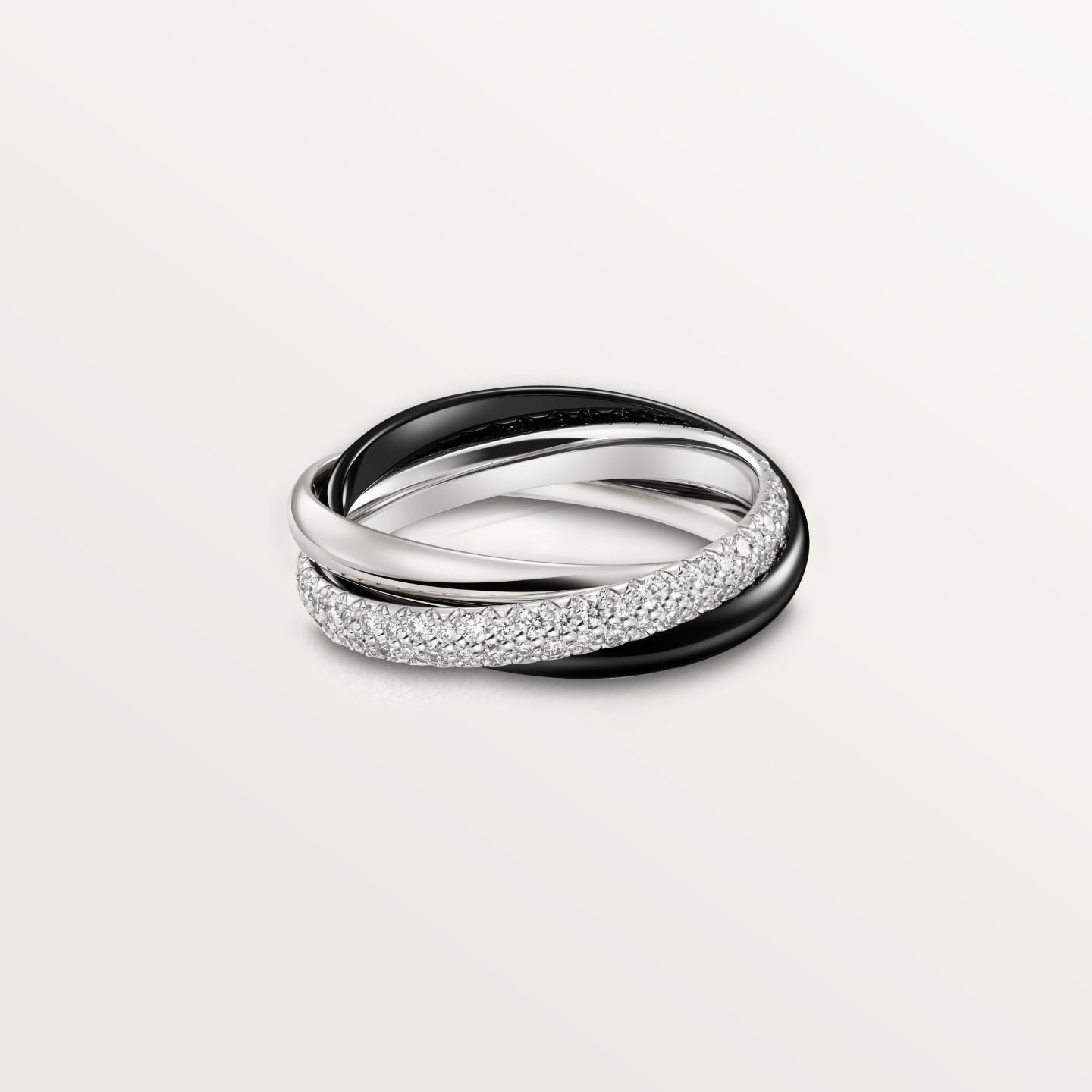 [Lumi Jewelery]TRINITY 3.2MM RING BLACK CERAMIC