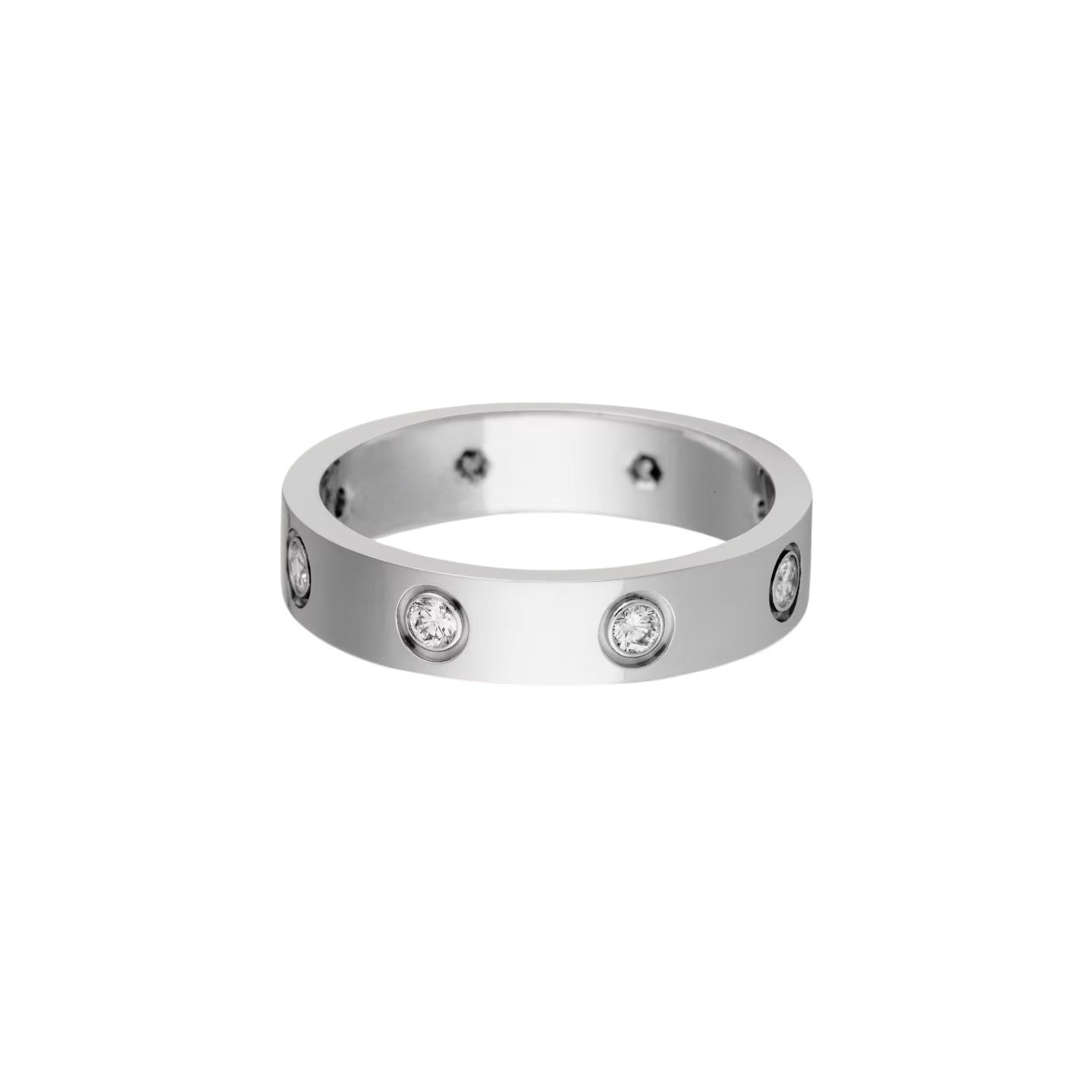 [Lumi Jewelery]LOVE 4MM 8 DIAMOND RING