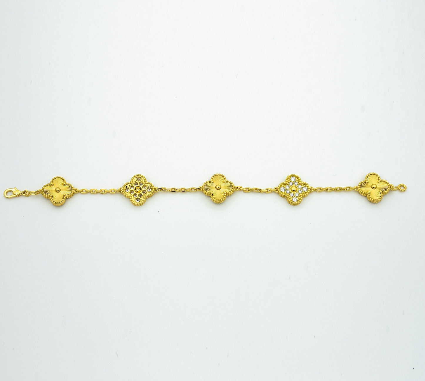 [Lumi Jewels]CLOVER BRACELET 5 MOTIFS GOLD DIAMOND