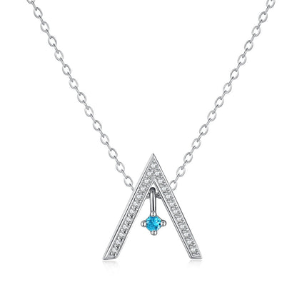 [Lumi Jewels]Sparkling "A" Shape Necklace
