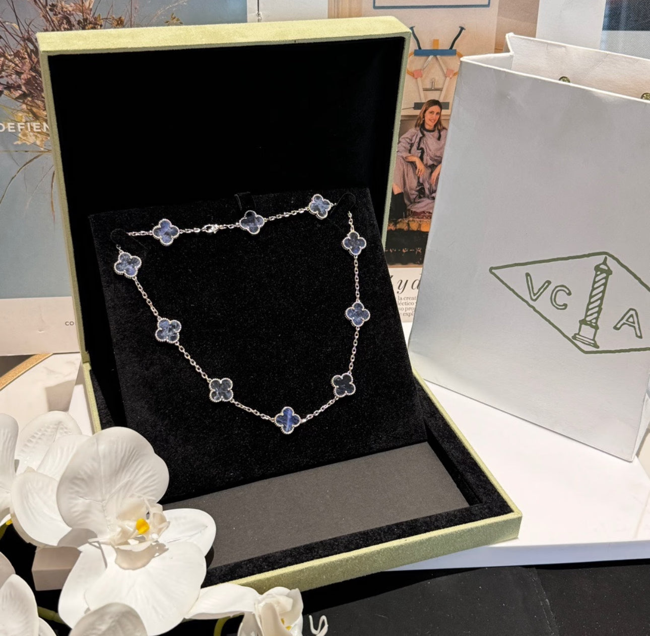 [Lumi Jewels]COLLIER TRÈFLE 10 MOTIFS PIERRE BIDEE
