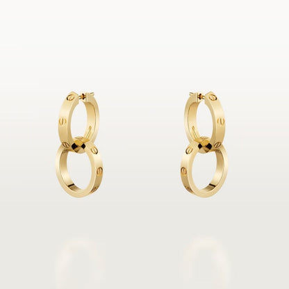 [Lumi Jewelery]LOVE 3.3MM DANGLE EARRINGS