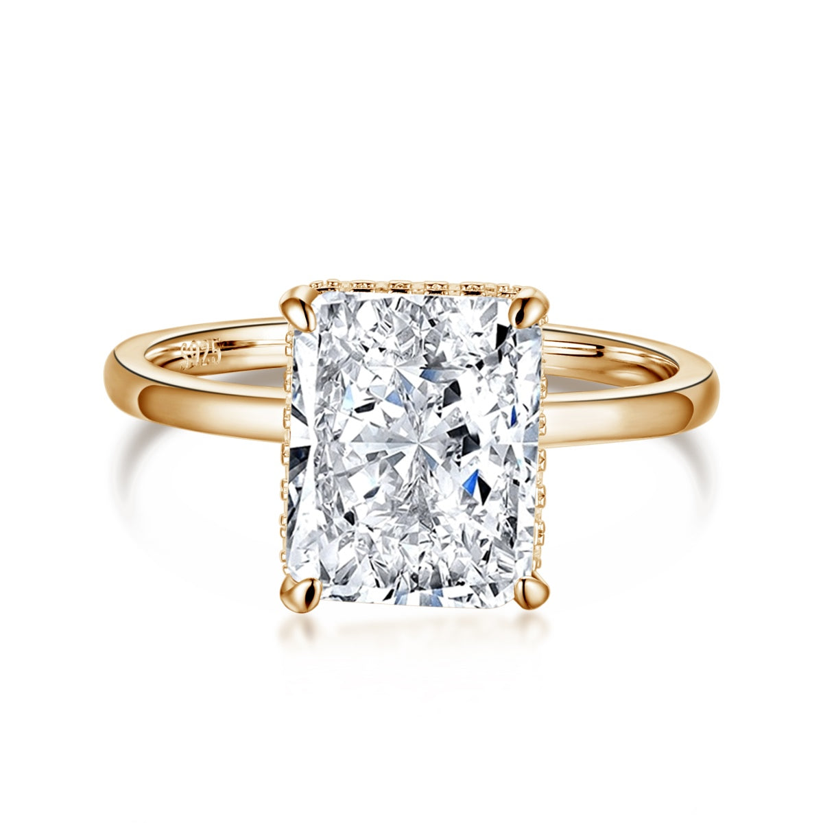 [Lumi Jewels]4.0 Carat Ornate Enchanting Radiand Cut Banquet Ring
