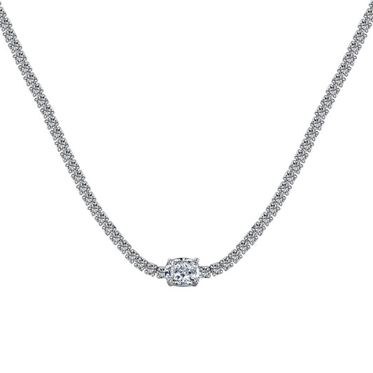 [Lumi Jewels]1.0 Carat Shining Oval Cut Necklace