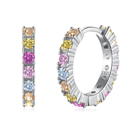 [Lumi Jewels]Radiant Colorful Round Cut Earrings