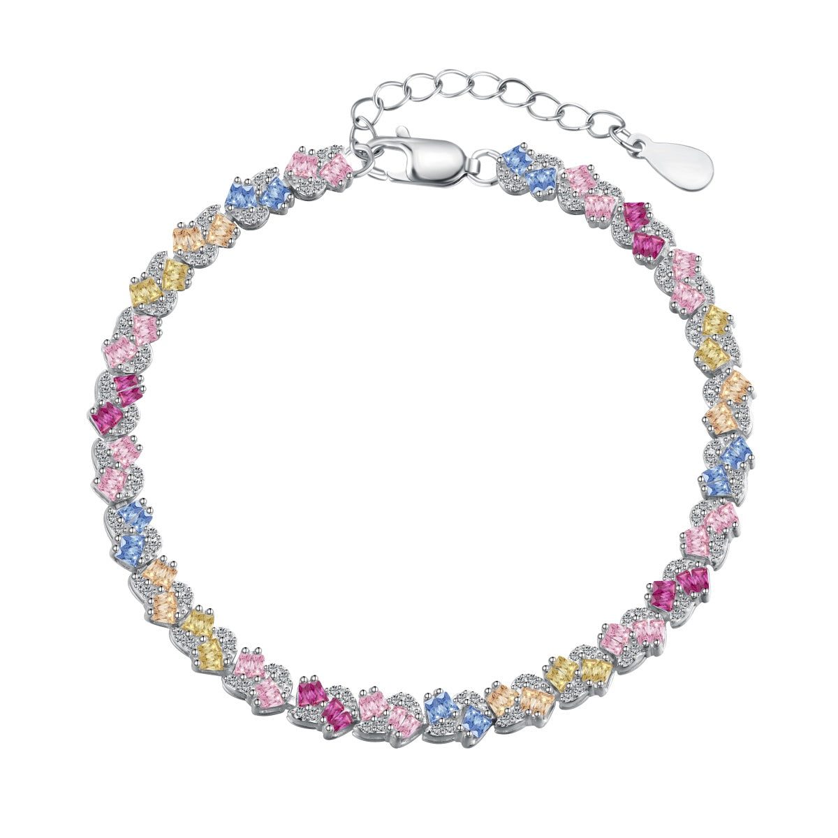 [Lumi Jewels]Ornate Colorful Flower Shape Party Bracelet