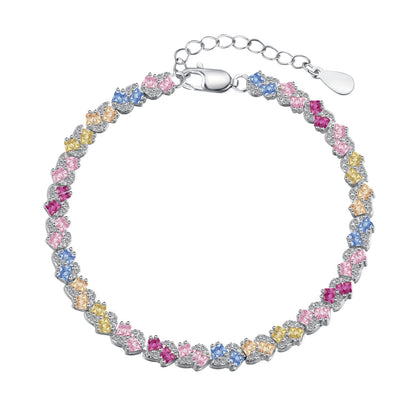 [Lumi Jewels]Ornate Colorful Flower Shape Party Bracelet