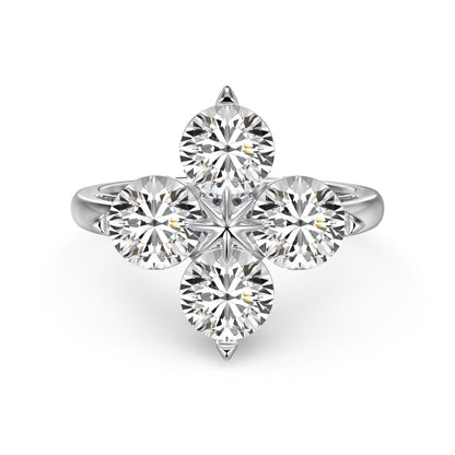[Lumi Jewels]Four-Leaf Clover Eight-Pointed Star Ring