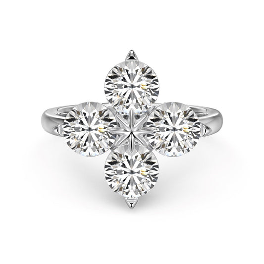 [Lumi Jewels]Four-Leaf Clover Eight-Pointed Star Ring