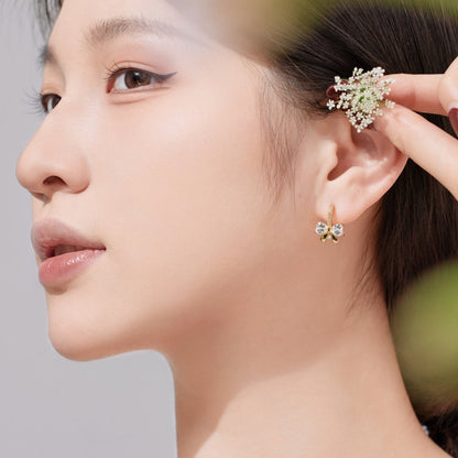 [Lumi Jewels]Exquisite Earrings With Heart-Shaped Bow Design