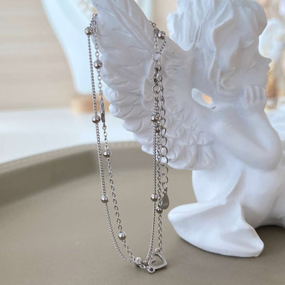 [Lumi Jewels]Dainty Double Layer Love Heart Bracelet