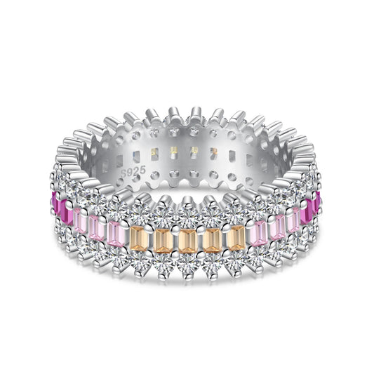 [Lumi Jewels]Ornate Colorful Radiant Cut Daily Ring