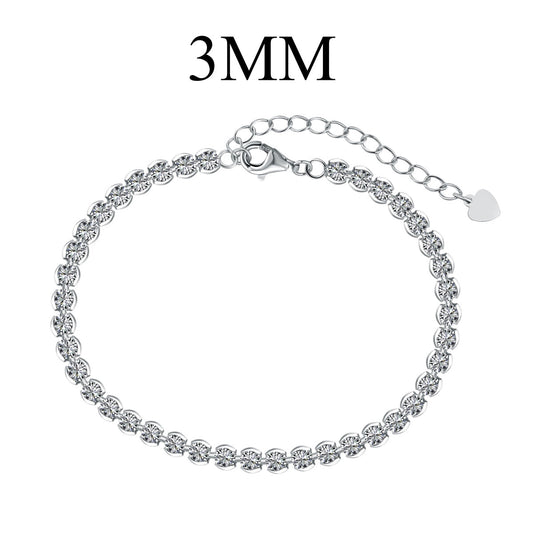 [Lumi Jewels]Ornate  Sparkling Round Cut Daily Bracelet
