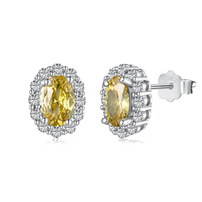 [Lumi Jewels]Delicate Unique Oval Cut Daily Earrings