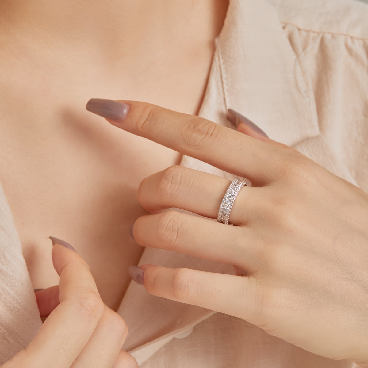 [Lumi Jewels]Delicate Colorful Round Cut Daily Ring