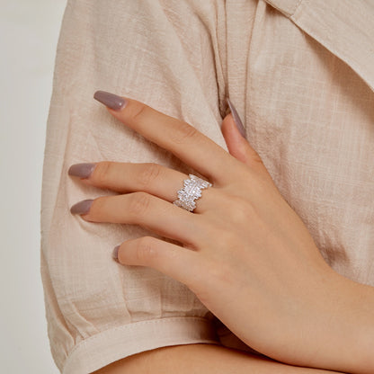 [Lumi Jewels]Luxurious Colorful Radiant Cut Daily Ring