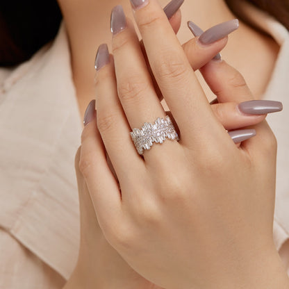 [Lumi Jewels]Luxurious Colorful Radiant Cut Daily Ring