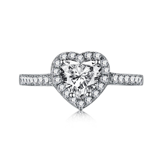 [Lumi Jewels]Eternity Splashy Romantic Heart Shape Lover Ring