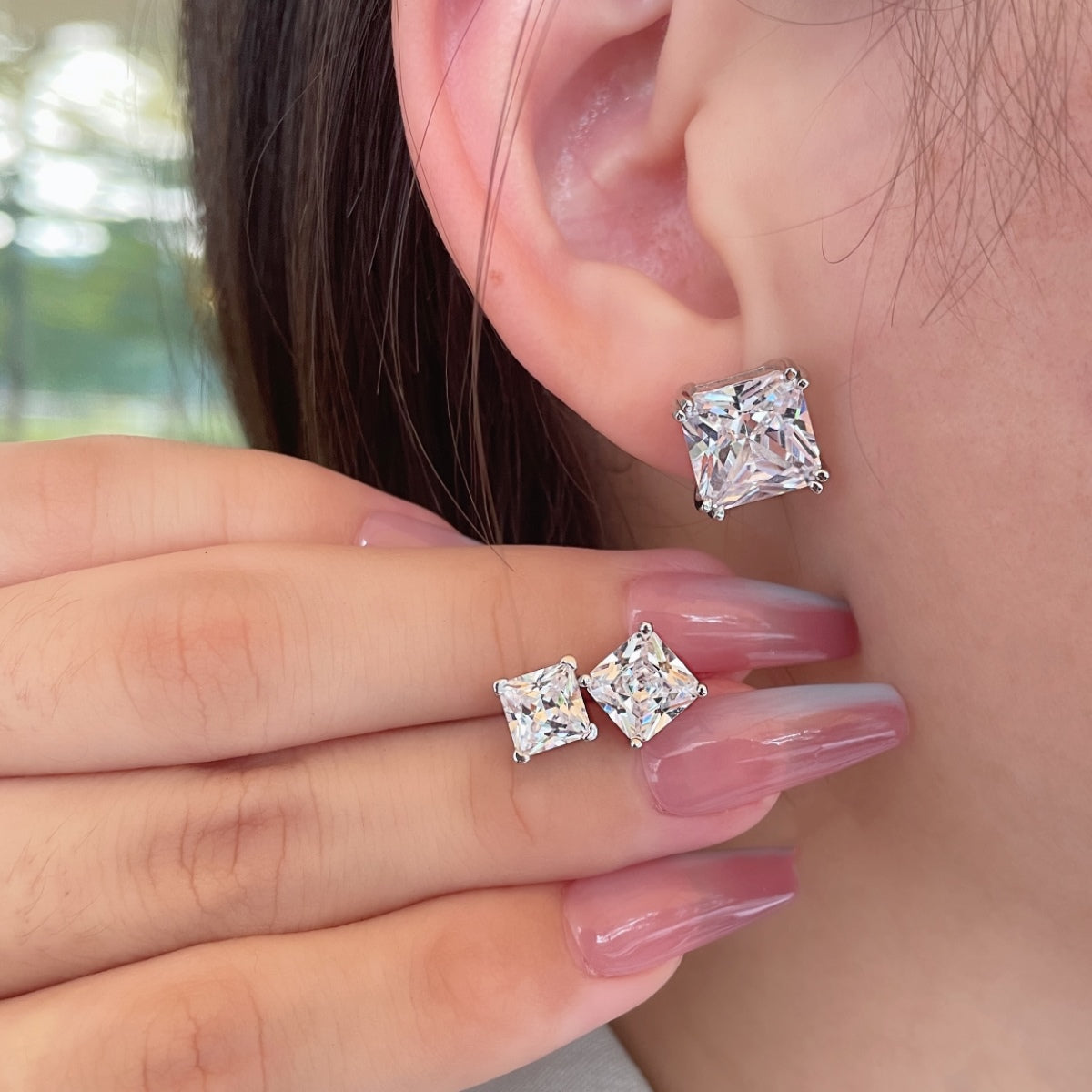 [Lumi Jewels]Delicate Square Shape Earrings