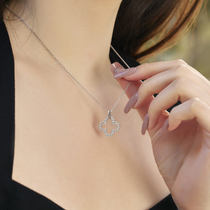 [Lumi Jewels]Four-Leaf Clover Hollow Design Exquisite Necklace