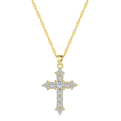 [Lumi Jewels]Delicate Cross Shape Necklace