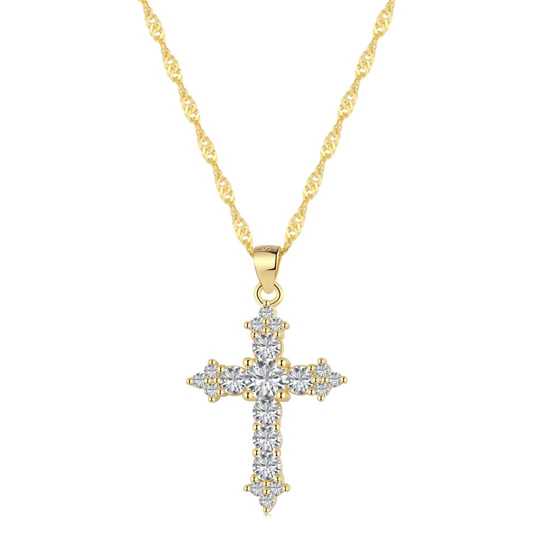 [Lumi Jewels]Delicate Cross Shape Necklace