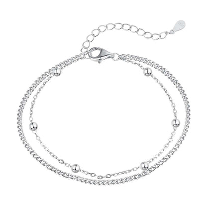[Lumi Jewels]Delicate Bead Double Layer Bracelet